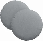 vidaXL Μαξιλάρια καθισμάτων 2 pcs Ανοιχτό γκρι Ø30 x 13 εκ ύφασμα