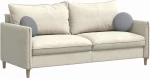 vidaXL Μαξιλάρια καθισμάτων 2 pcs Ανοιχτό γκρι Ø30 x 13 εκ ύφασμα