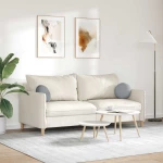 vidaXL Μαξιλάρια καθισμάτων 2 pcs Ανοιχτό γκρι Ø30 x 13 εκ ύφασμα