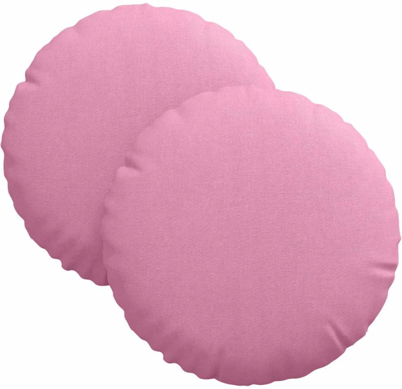 vidaXL Μαξιλάρια καθισμάτων 2 pcs Ροζ Ø30 x 13 εκ ύφασμα