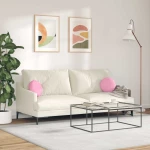 vidaXL Μαξιλάρια καθισμάτων 2 pcs Ροζ Ø30 x 13 εκ ύφασμα