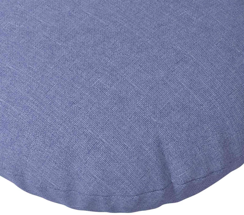 vidaXL Μαξιλάρια καθισμάτων 2 pcs Μπλε τζην Ø40 x 13 εκ ύφασμα