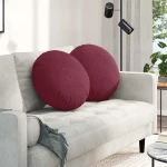 vidaXL Μαξιλάρια καθισμάτων 2 pcs Κόκκινο Ø50 x 19 εκ ύφασμα