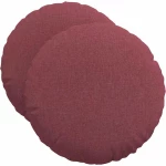 vidaXL Μαξιλάρια καθισμάτων 2 pcs Κόκκινο Ø50 x 19 εκ ύφασμα