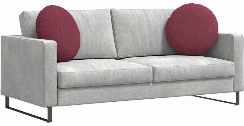 vidaXL Μαξιλάρια καθισμάτων 2 pcs Κόκκινο Ø50 x 19 εκ ύφασμα
