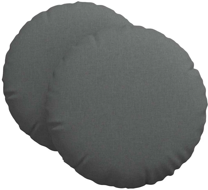 vidaXL Μαξιλάρια καθισμάτων 2 pcs Σκούρο Γκρι Ø80 x 29 εκ ύφασμα