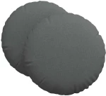 vidaXL Μαξιλάρια καθισμάτων 2 pcs Σκούρο Γκρι Ø80 x 29 εκ ύφασμα