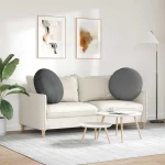 vidaXL Μαξιλάρια καθισμάτων 2 pcs Σκούρο Γκρι Ø80 x 29 εκ ύφασμα