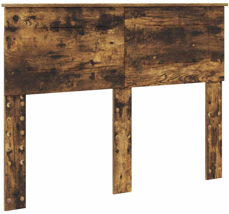 vidaXL Κεφαλάρι με κεφαλάρι Καπνιστό Δρύς 135 cm Επεξεργασμένο ξύλο