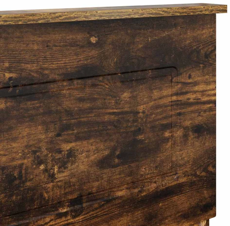 vidaXL Κεφαλάρι με κεφαλάρι Καπνιστό Δρύς 135 cm Επεξεργασμένο ξύλο
