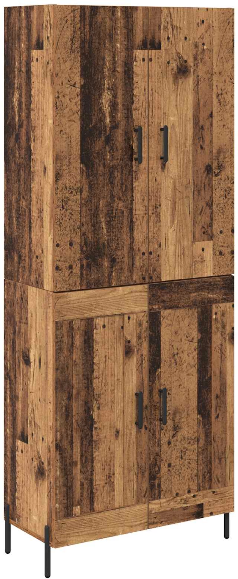 vidaXL Highboard Παλιό Ξύλο 69,5 x 34 x 180 εκ. Επεξεργασμένο ξύλο