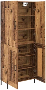vidaXL Highboard Παλιό Ξύλο 69,5 x 34 x 180 εκ. Επεξεργασμένο ξύλο