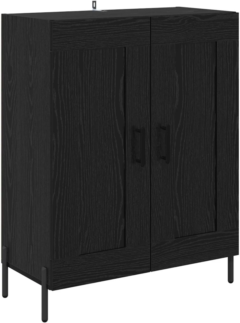 vidaXL Highboard Μαύρη Οξυά 69,5 x 34 x 180 εκ. Επεξεργασμένο ξύλο