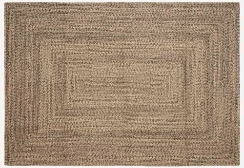 vidaXL Χαλί Φυσικό και μαύρο 200 x 290 εκ. Γιούτα