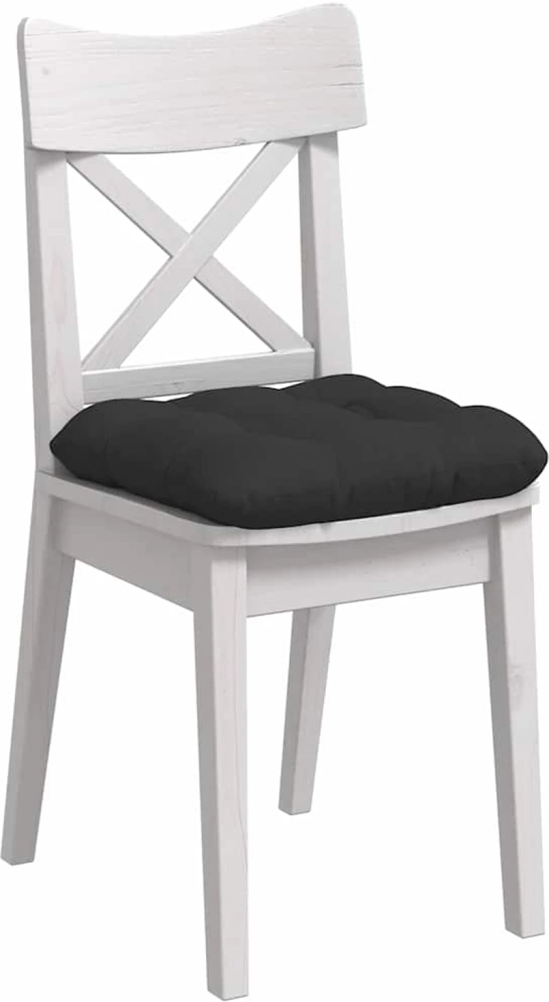 vidaXL Μαξιλάρια καθισμάτων 4 pcs Μαύρο 40 x 40 cm Ύφασμα Μικροΐνας