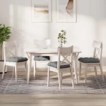 vidaXL Μαξιλάρια καθισμάτων 4 pcs Σκούρο Γκρι 45 x 45 cm