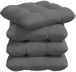 vidaXL Μαξιλάρια καθισμάτων 4 pcs Σκούρο Γκρι 45 x 45 cm