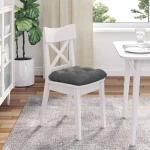 vidaXL Μαξιλάρια καθισμάτων 4 pcs Σκούρο Γκρι 45 x 45 cm