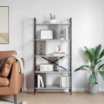vidaXL Ράφι Βιβλίων Γκρίζο Σονομα 75 x 30 x 156 εκ. Επεξεργασμένο ξύλο