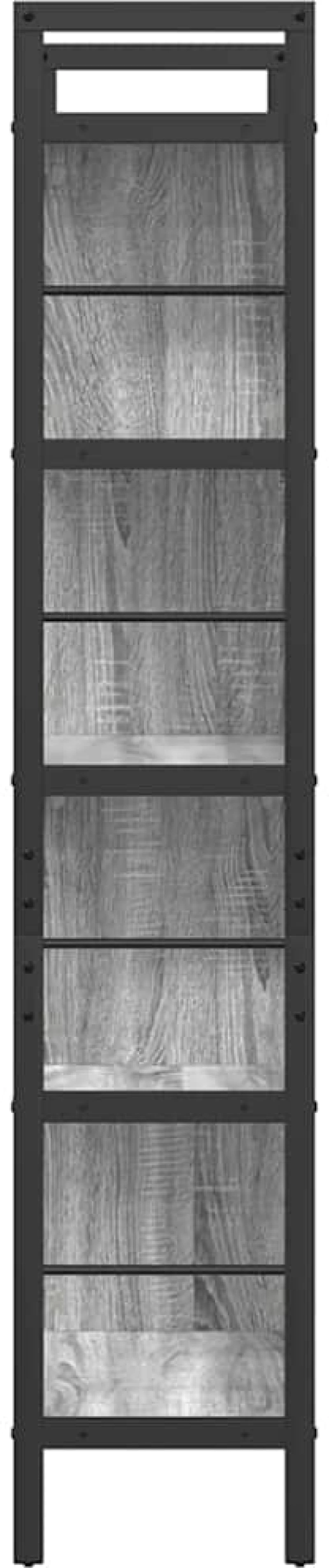 vidaXL Ράφι Βιβλίων Γκρίζο Σονομα 75 x 30 x 156 εκ. Επεξεργασμένο ξύλο