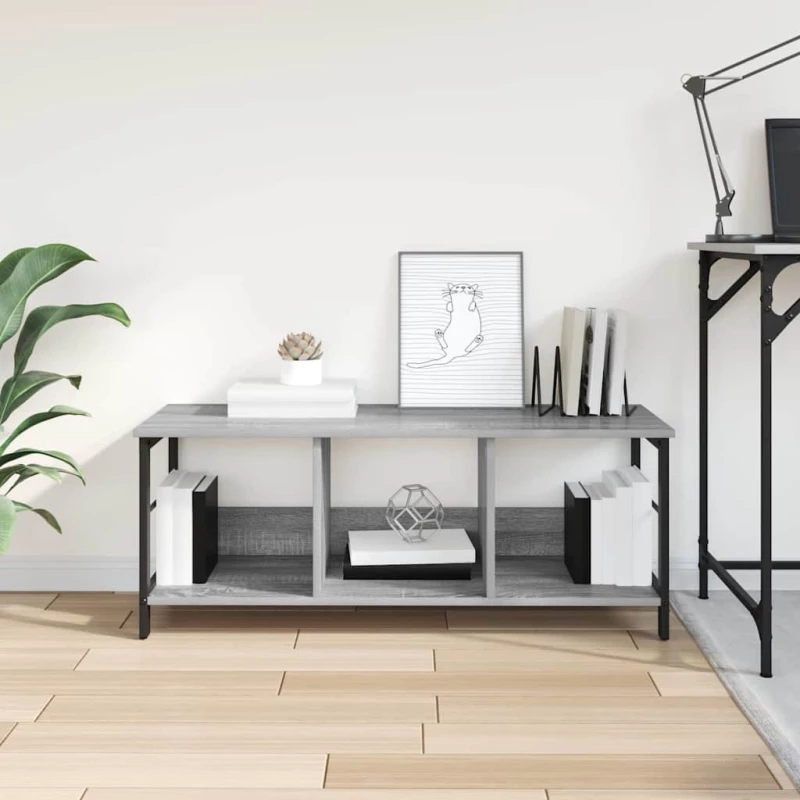vidaXL Ράφι Βιβλίων Γκρίζο Σονομα 102 x 32 x 40,5 εκ.