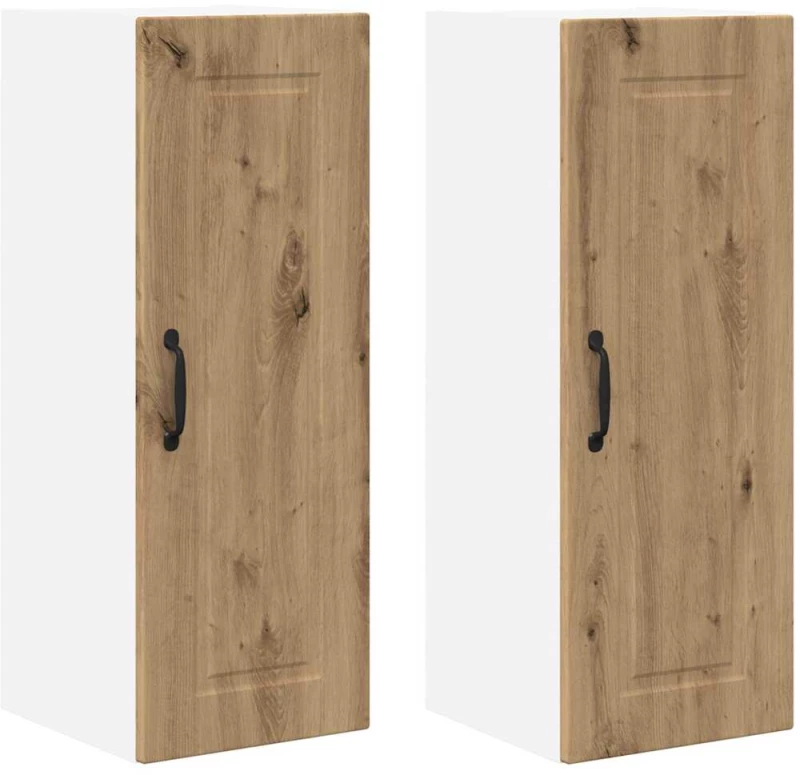 vidaXL Κρεμαστό ντουλάπι κουζίνας 2 pcs Artisan Oak 30 x 31 x 80 εκ.