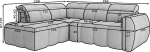 Γωνιακός καναπές Chicago-Ladi-Αριστερή