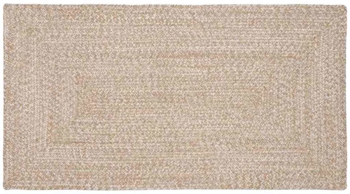 vidaXL Χαλί Φυσικό και λευκό 80 x 150 cm Γιούτα