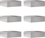 vidaXL Περίγραμμα γκαζόν 6 pcs Ασημί 40 x 40 x 13 cm Ανοξείδωτο ατσάλι