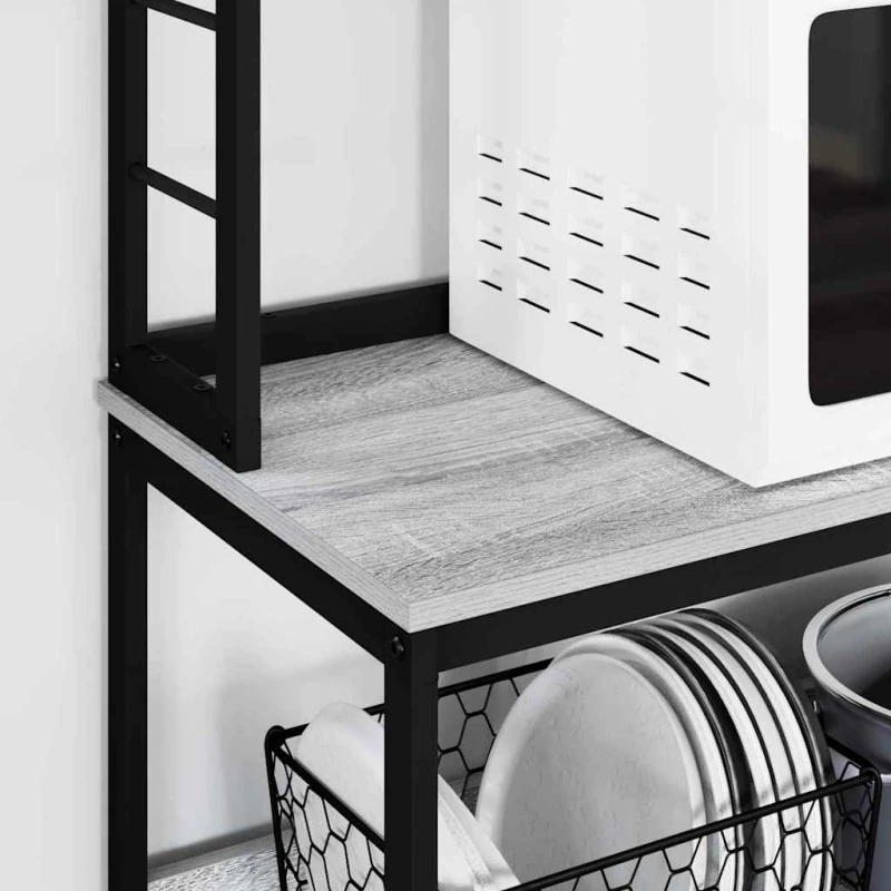 vidaXL Ράφι Κουζίνας Γκρίζο Σονομα 100 x 40 x 168 εκ