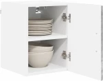 vidaXL Κρεμαστό ντουλάπι κουζίνας με ράφι 2 pcs Σκυρόδεμα Γκρι