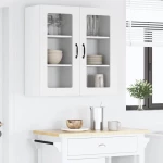 vidaXL Κρεμαστό ντουλάπι κουζίνας με ράφι 2 pcs Λευκό 40 x 31 x 80 εκ.