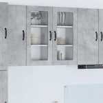 vidaXL Κρεμαστό ντουλάπι κουζίνας Σκυρόδεμα Γκρι 40 x 31 x 80 εκ.