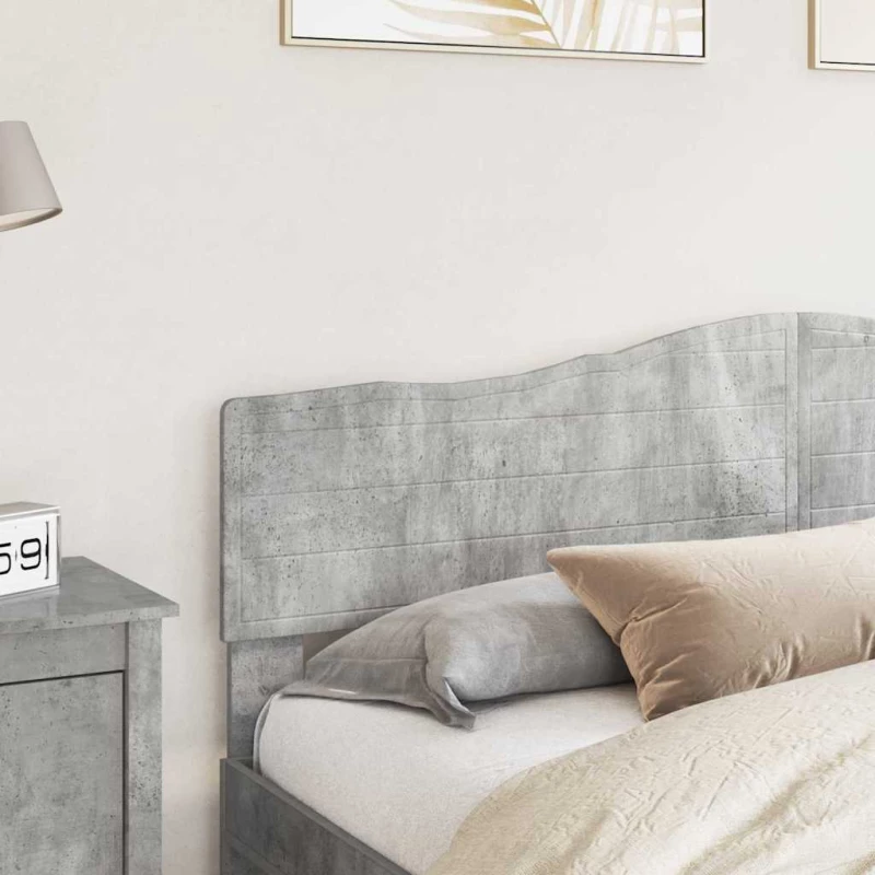 vidaXL Κεφαλάρι με κεφαλάρι Σκυρόδεμα Γκρι 180 cm Επεξεργασμένο ξύλο