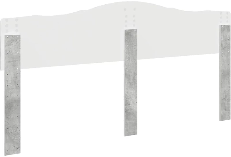 vidaXL Κεφαλάρι με κεφαλάρι Σκυρόδεμα Γκρι 180 cm Επεξεργασμένο ξύλο