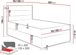 Επενδυμένο κρεβάτι Elen-Gkri Skouro-120 x 200