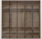 Ντουλάπα Dutchess πεντάφυλλη glass