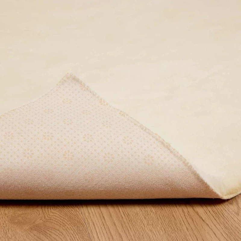 vidaXL Χαλιά Ψεύτικου Κουνελιού Olite Κρεμ 120 x 120 cm Πολυεστέρας