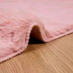 vidaXL Χαλιά Ψεύτικου Κουνελιού Olite Ροζ 80 x 200 cm Πολυεστέρας
