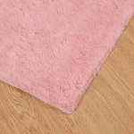 vidaXL Χαλιά Ψεύτικου Κουνελιού Olite Ροζ 80 x 200 cm Πολυεστέρας