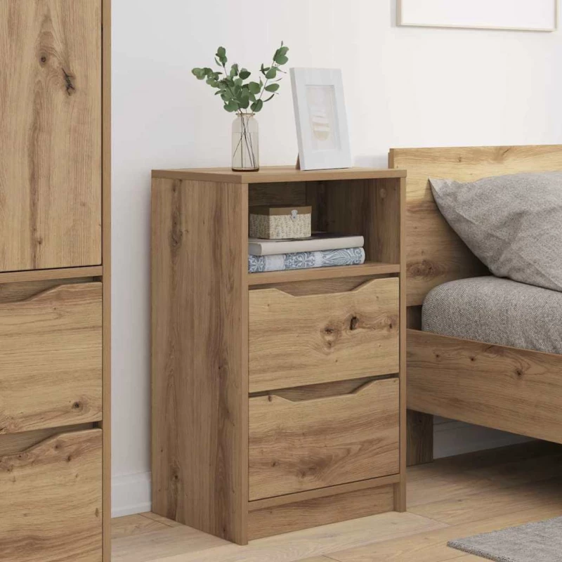 vidaXL Κομοδίνα 2 pcs Artisan Oak 40 x 30 x 467 εκ Επεξεργασμένο ξύλο