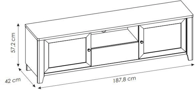 Έπιπλο τηλεόρασης Nostice 2D1S