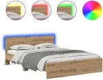 vidaXL Σκελετός Κρεβατιού Artisan Oak 140 x 190 cm Επεξεργασμένο ξύλο