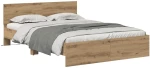 vidaXL Σκελετός Κρεβατιού Artisan Oak 140 x 190 cm Επεξεργασμένο ξύλο
