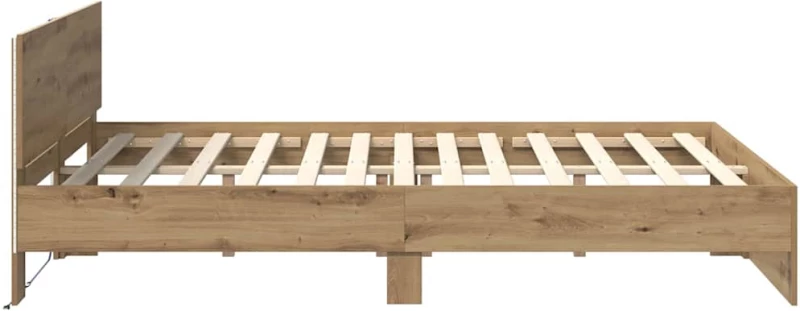 vidaXL Σκελετός Κρεβατιού Artisan Oak 140 x 190 cm Επεξεργασμένο ξύλο