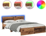 vidaXL Σκελετός Κρεβατιού Παλιό Ξύλο 120 x 200 cm Επεξεργασμένο ξύλο