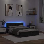 vidaXL Σκελετός Κρεβατιού Μαύρη Οξυά 120 x 190 cm Επεξεργασμένο ξύλο