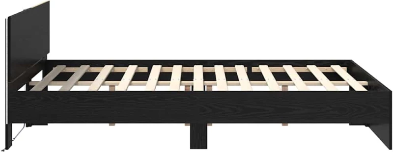 vidaXL Σκελετός Κρεβατιού Μαύρη Οξυά 120 x 190 cm Επεξεργασμένο ξύλο