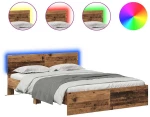 vidaXL Σκελετός Κρεβατιού Παλιό Ξύλο 150 x 200 cm Επεξεργασμένο ξύλο