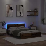 vidaXL Σκελετός Κρεβατιού Παλιό Ξύλο 150 x 200 cm Επεξεργασμένο ξύλο